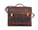 New Men's Vintage Genuine Crazy Horse Leather Travel School Book Bag New